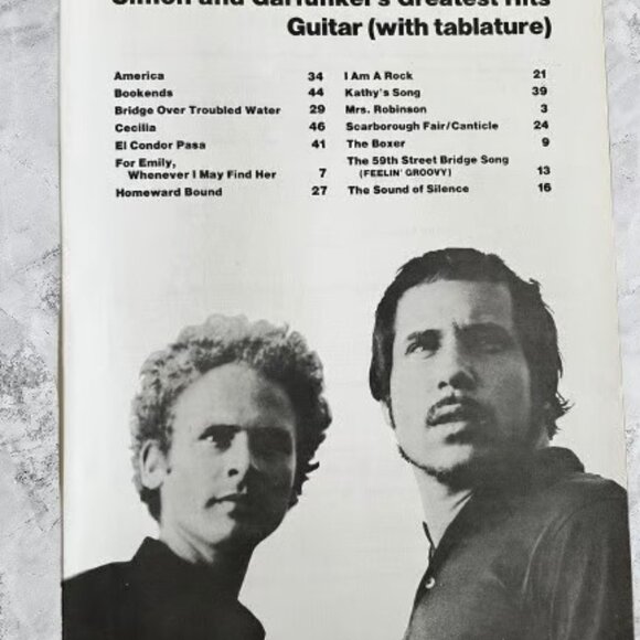 Simon & Garfunkel Greatest Hits Easy Guitar Book, Tablature Music Songbook - Picture 3 of 3